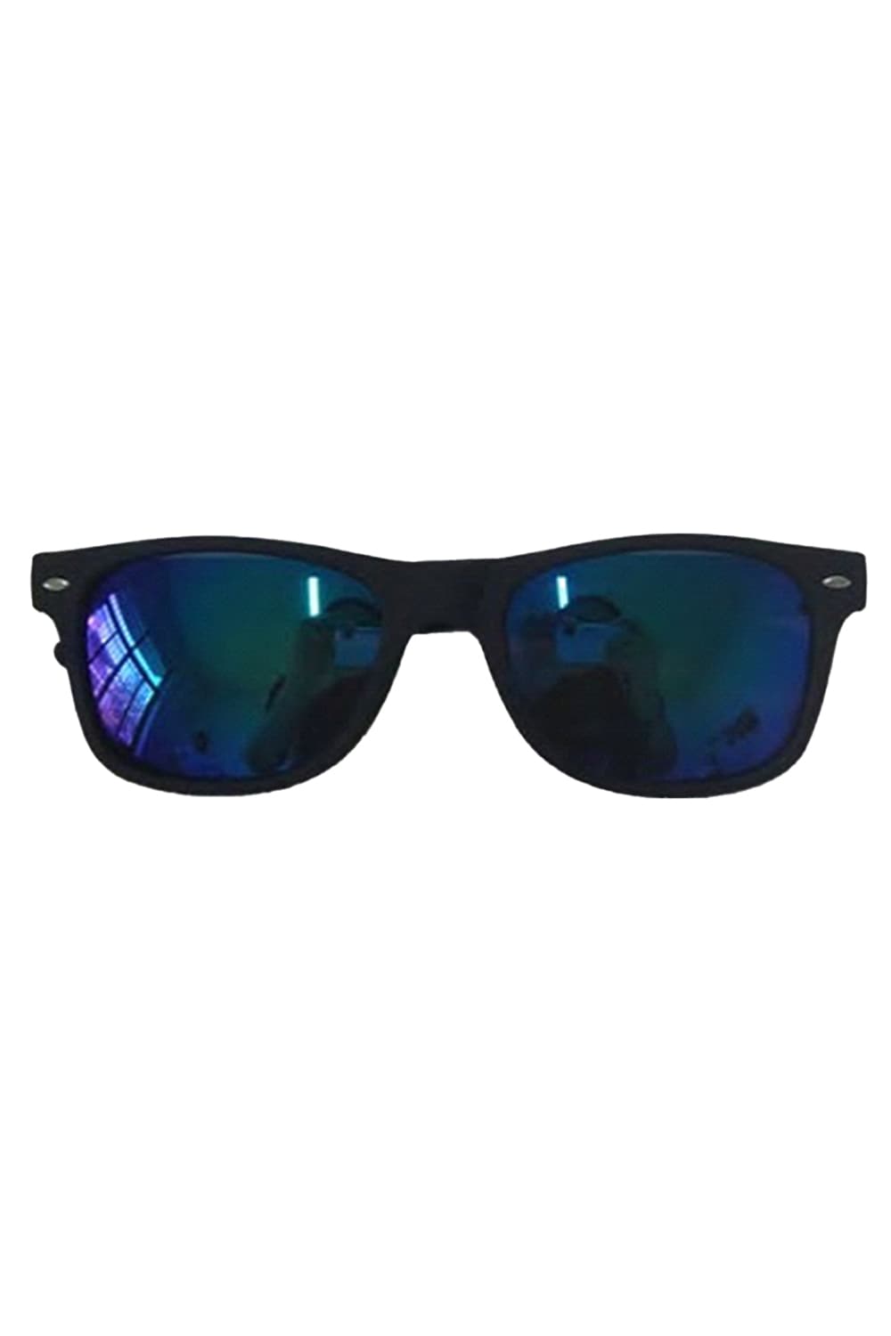 Wickedfun Black Frame With Green Mirror Lens Glasses (Pack of 12)