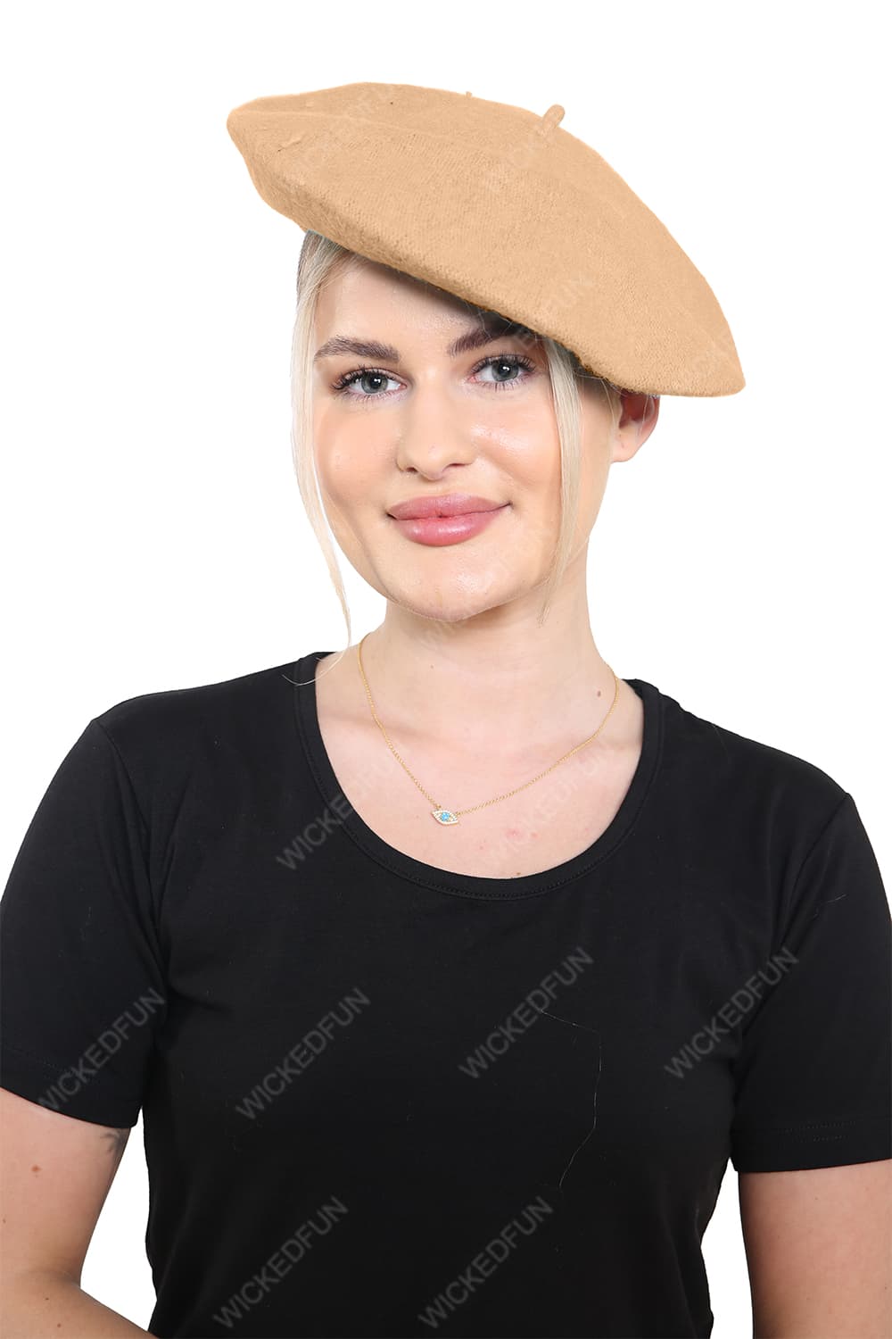 Wickedfun Camel Beret Hat