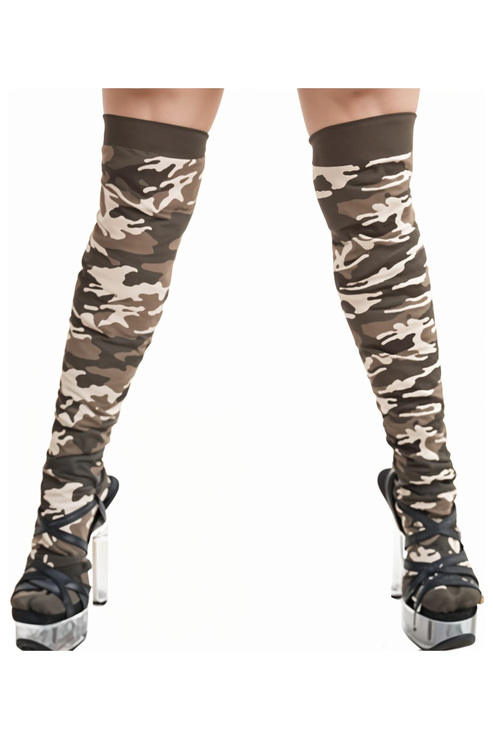 Crazy Chick Camouflage OTK Socks