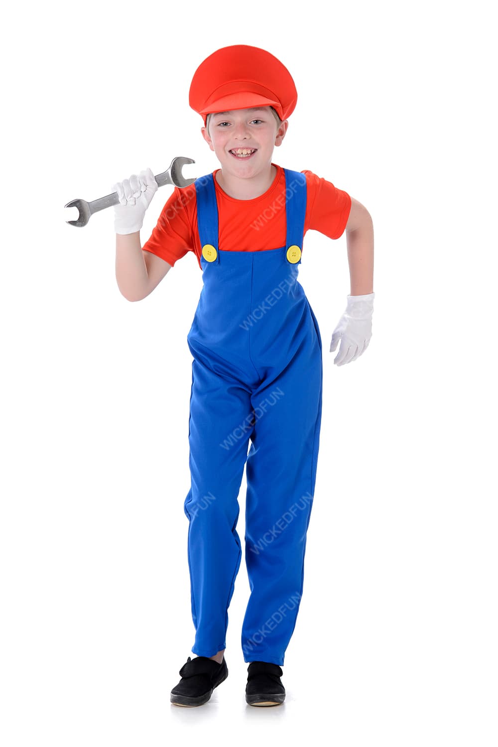 Wickedfun Boys Super Plumber Bro Red/Blue Costume