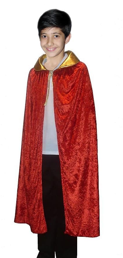 Children's Red-Golden Velvet cape