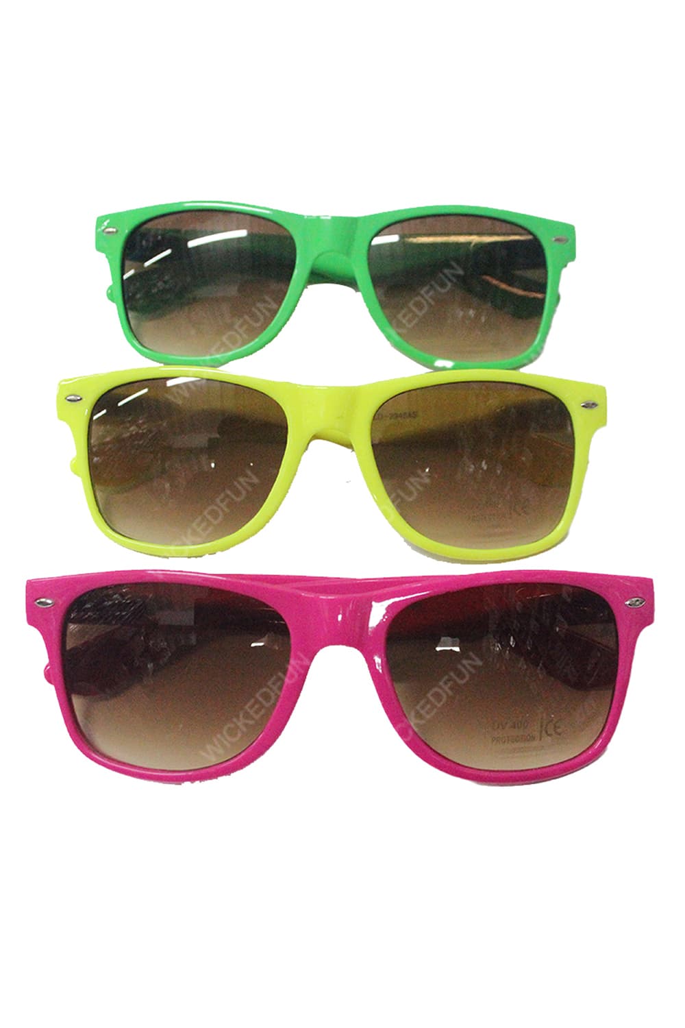 Wickedfun Coloured Frame Glasses Neon Assorted