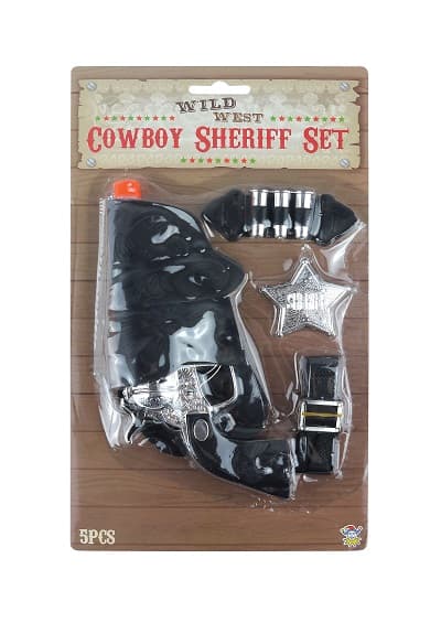 Cowboy Set 5 Pc W/18cm Gun