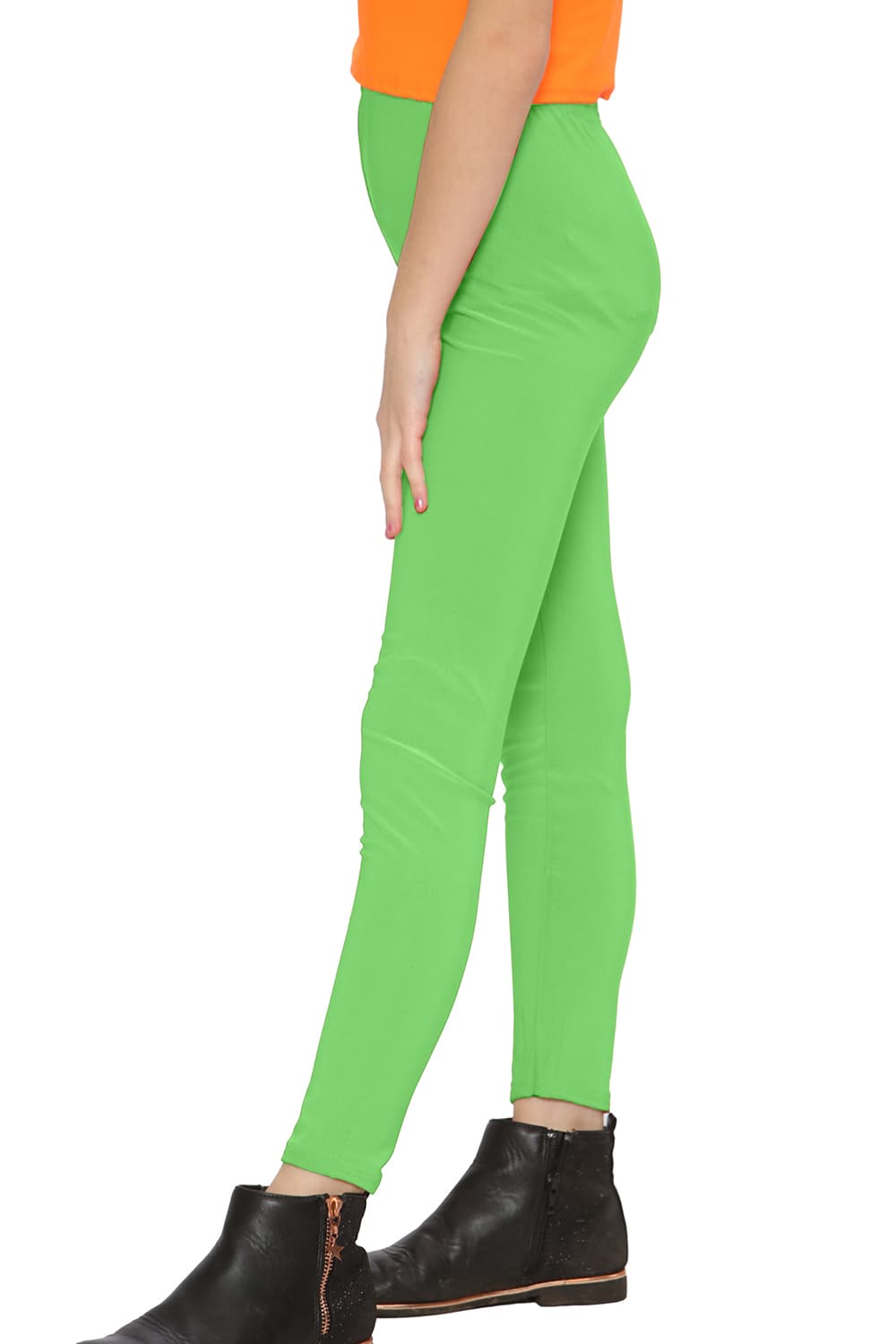 Crazy Chick Girls Microfibre Green Leggings