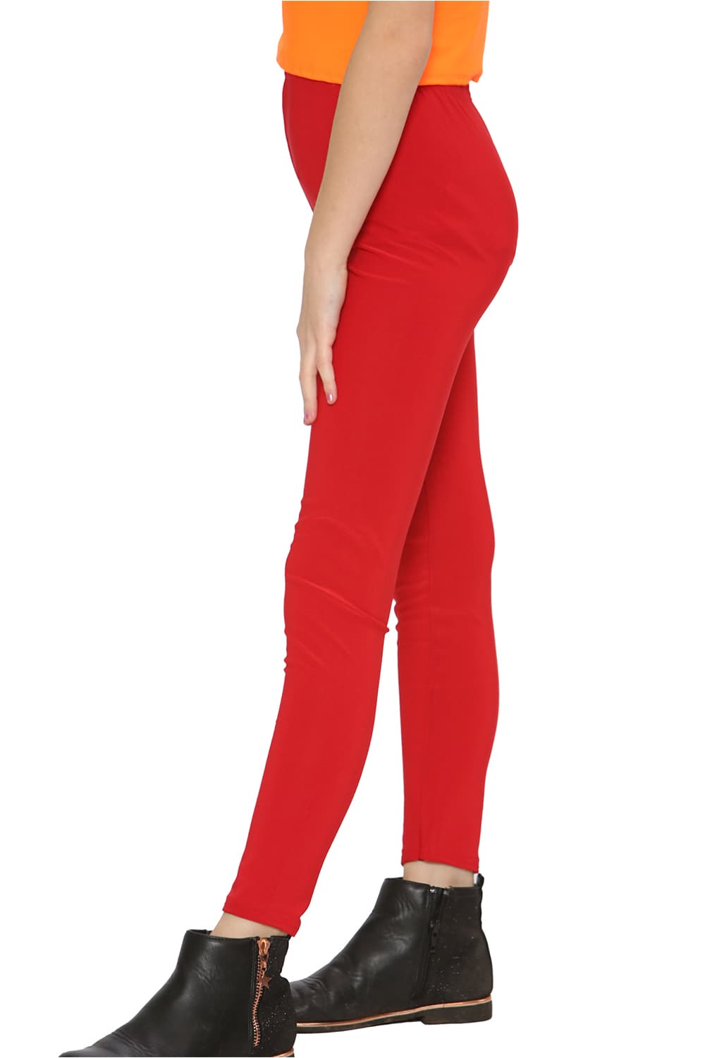 Crazy Chick Girls Microfibre Red Leggings