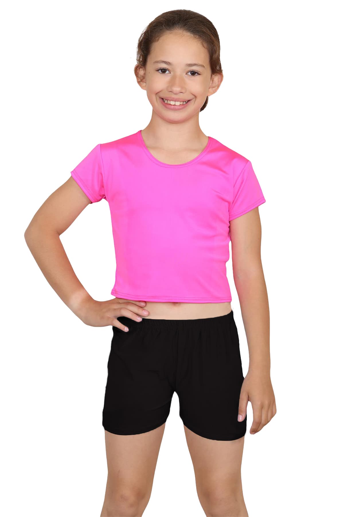 Crazy Chick Girls Cotton Black Hot Pants