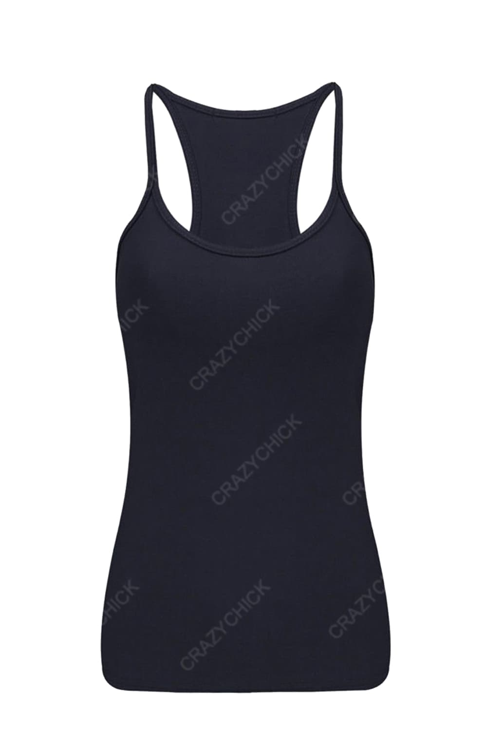 Crazy Chick Girls Cotton Black Vest Top