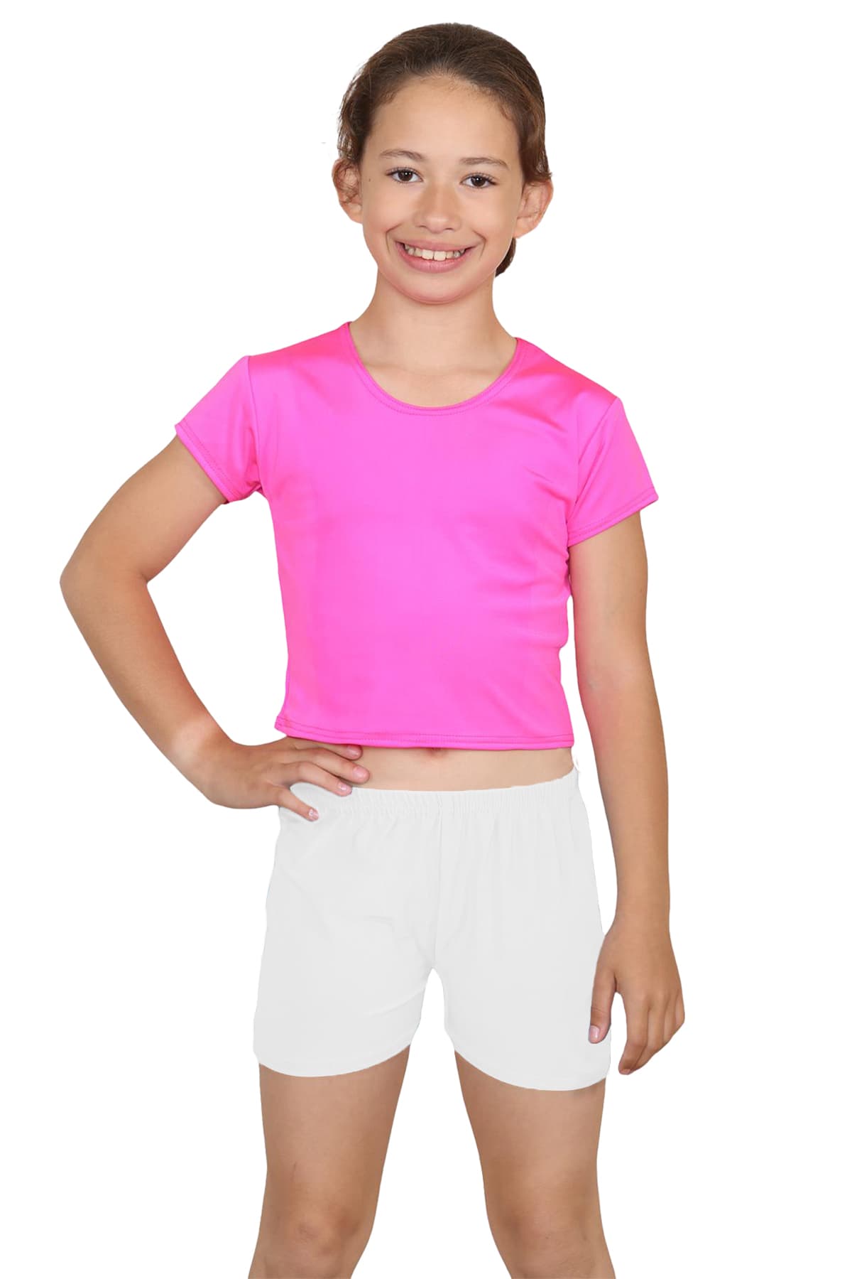 Crazy Chick Girls Cotton White Hot Pants