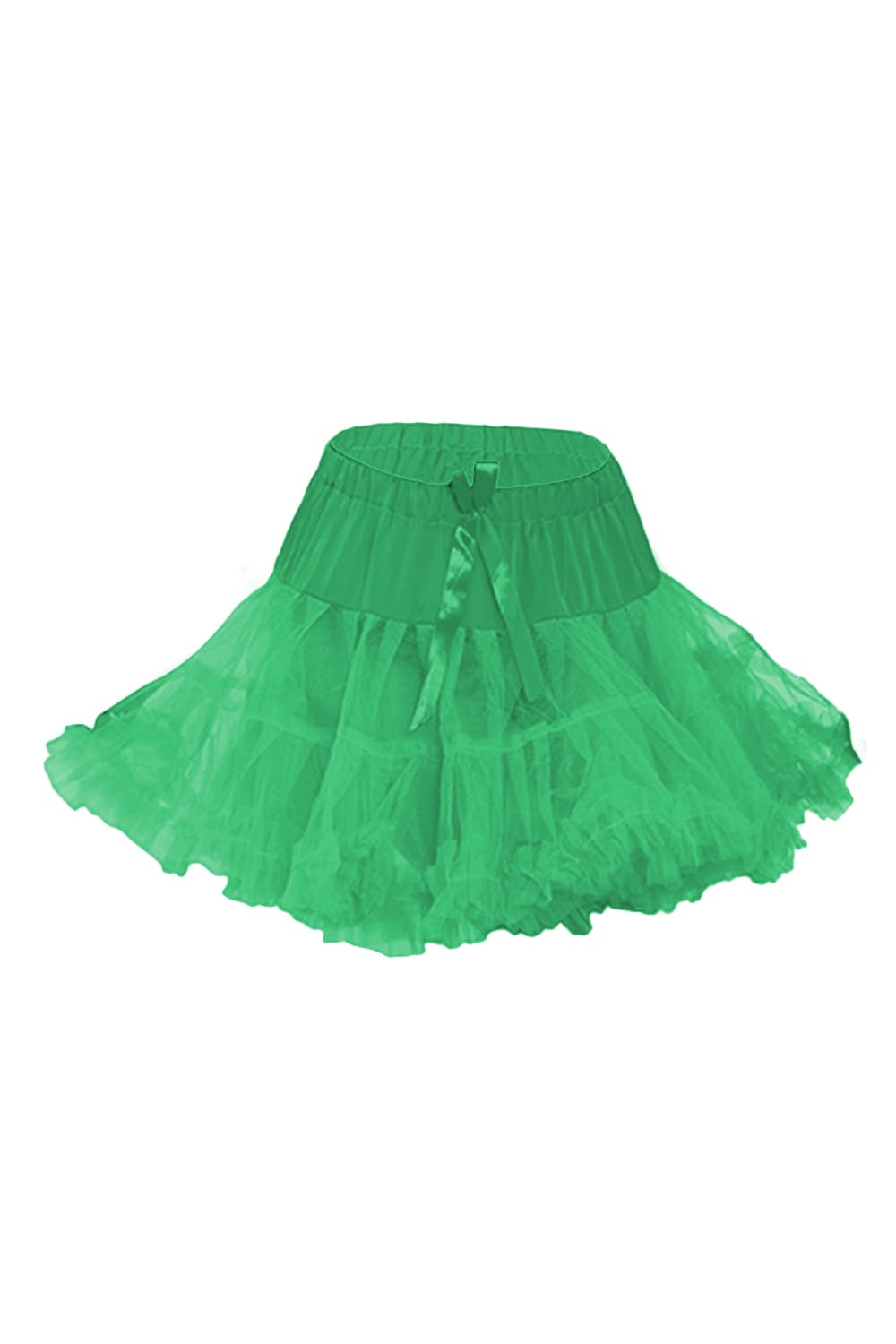 Crazy Chick Girls Green Layered Ruffle Petticoat Tutu Skirt