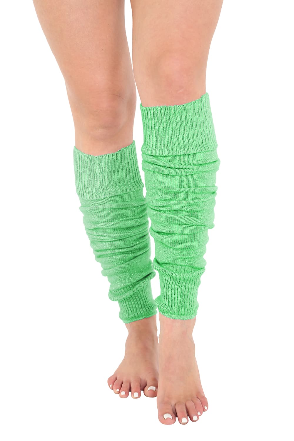 Crazy Chick Plain Green Legwarmers