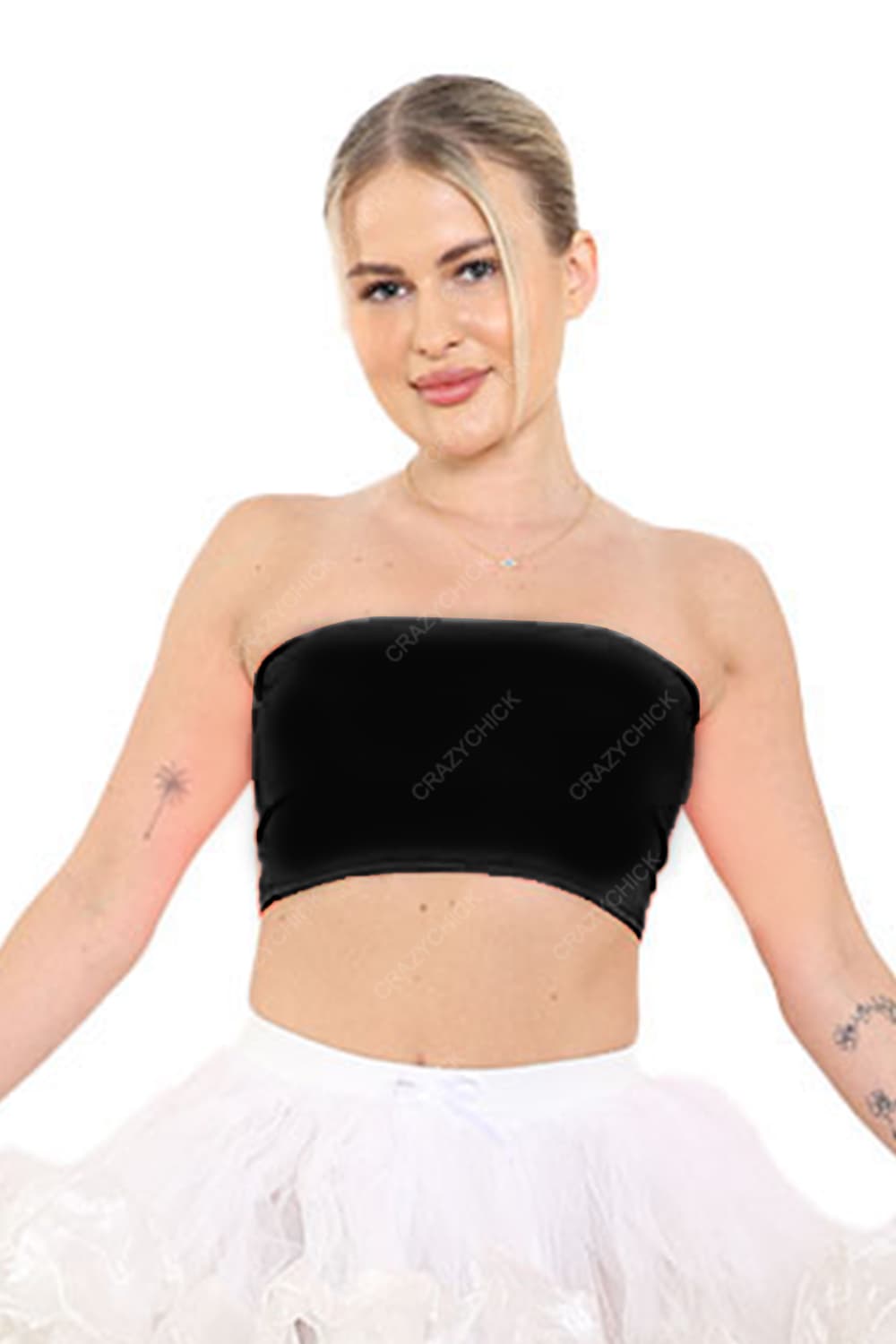 Crazy Chick Adult Black Boob Tube