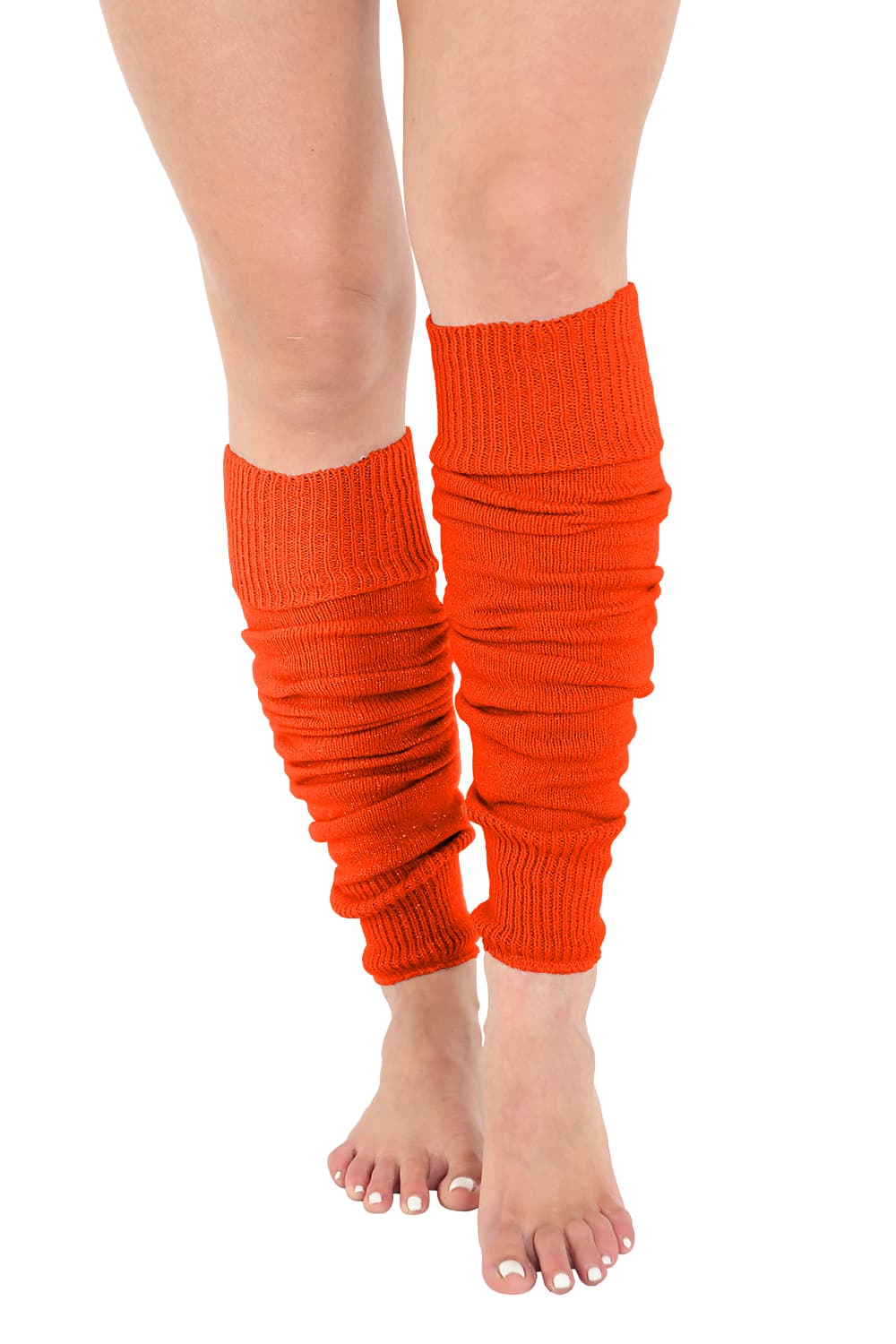 Crazy Chick Plain Neon Orange Legwarmers
