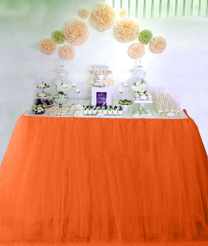 Wickedfun Orange Table Tutu Skirt