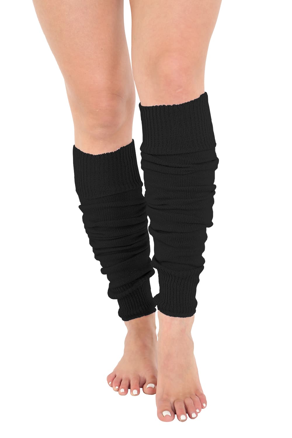 Crazy Chick Plain Black Legwarmers