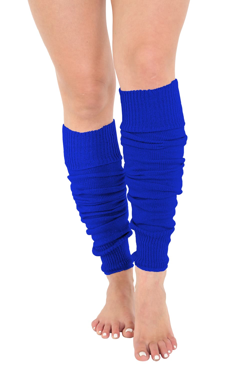 Crazy Chick Plain Royal Blue Legwarmers