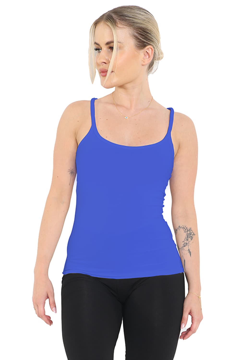 Crazy Chick Adult Microfibre Royal Blue Vest Top