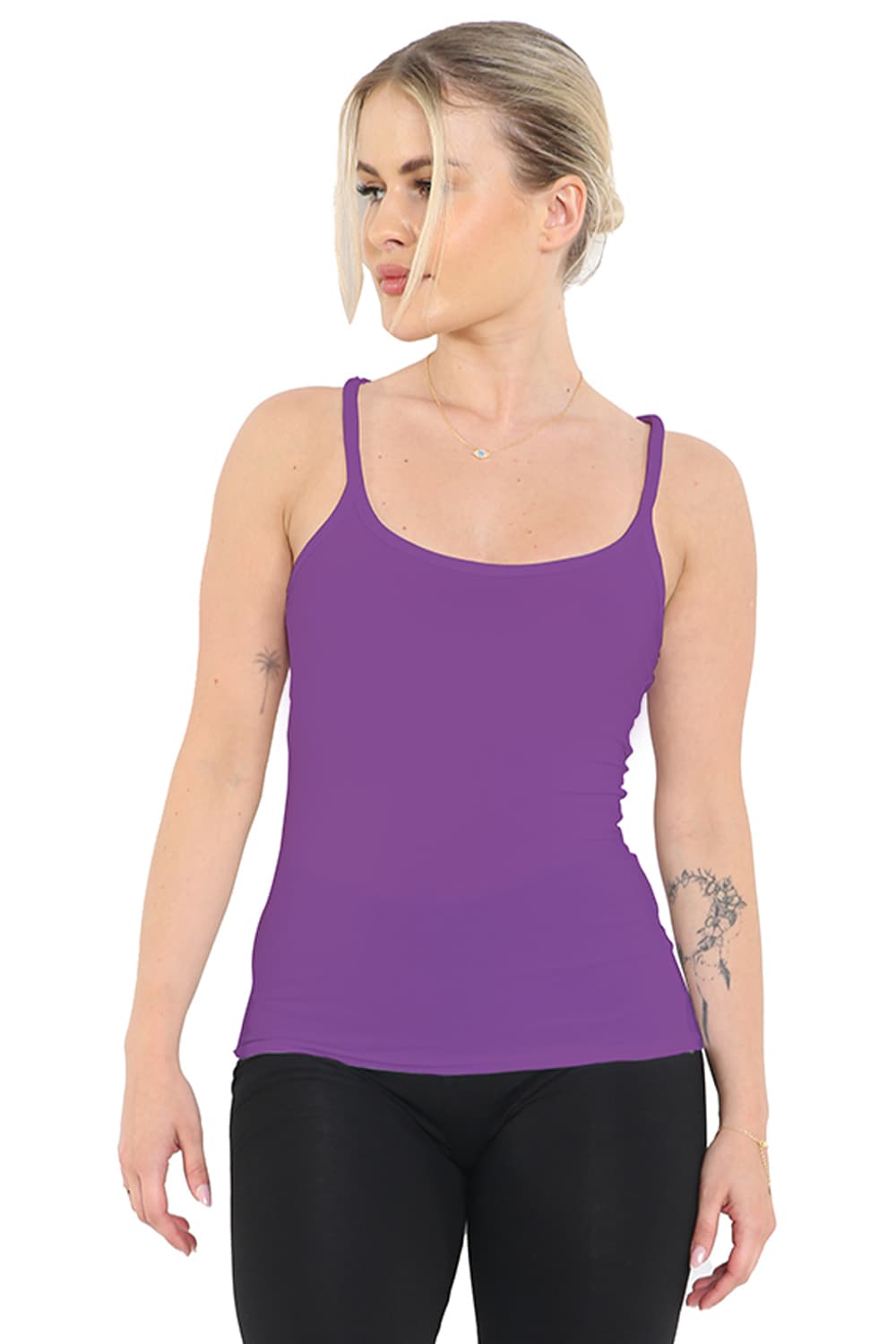 Crazy Chick Adult Microfibre Purple Vest Top
