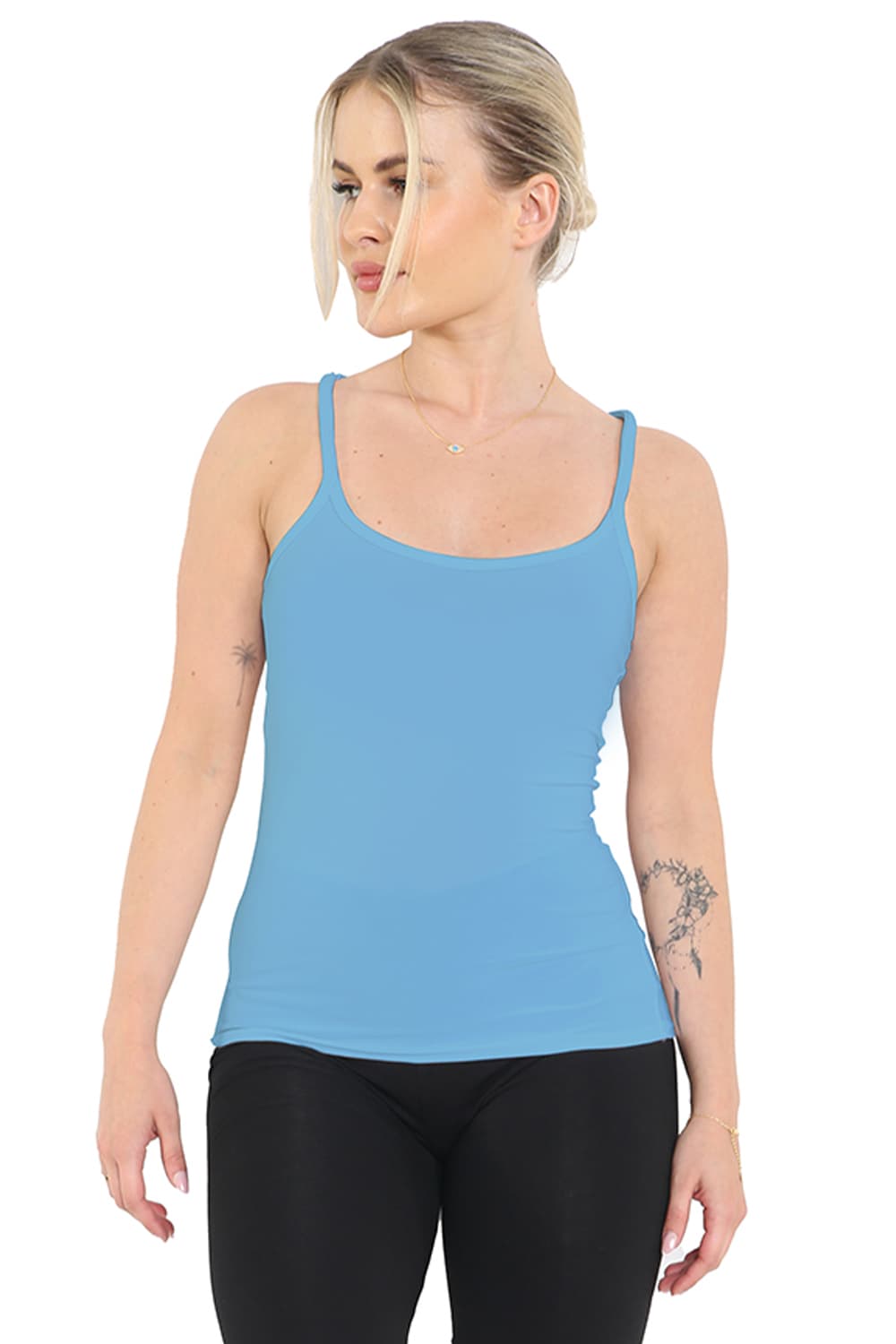Crazy Chick Adult Microfibre Turquoise Vest Top