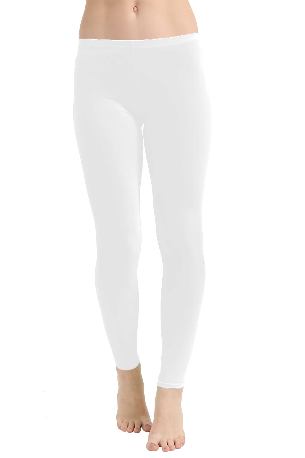 Crazy Chick Adult Microfibre White Leggings