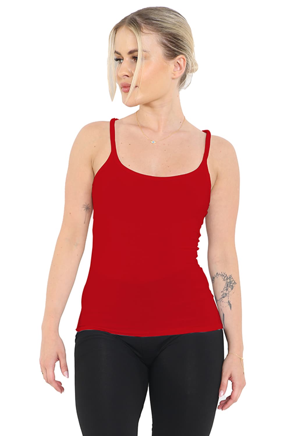 Crazy Chick Adult Cotton Red Vest Top