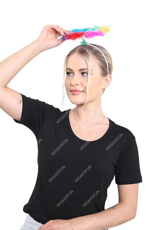 Wickedfun Rainbow Gay Pride Angel Halo Hairband (Pack of 12)