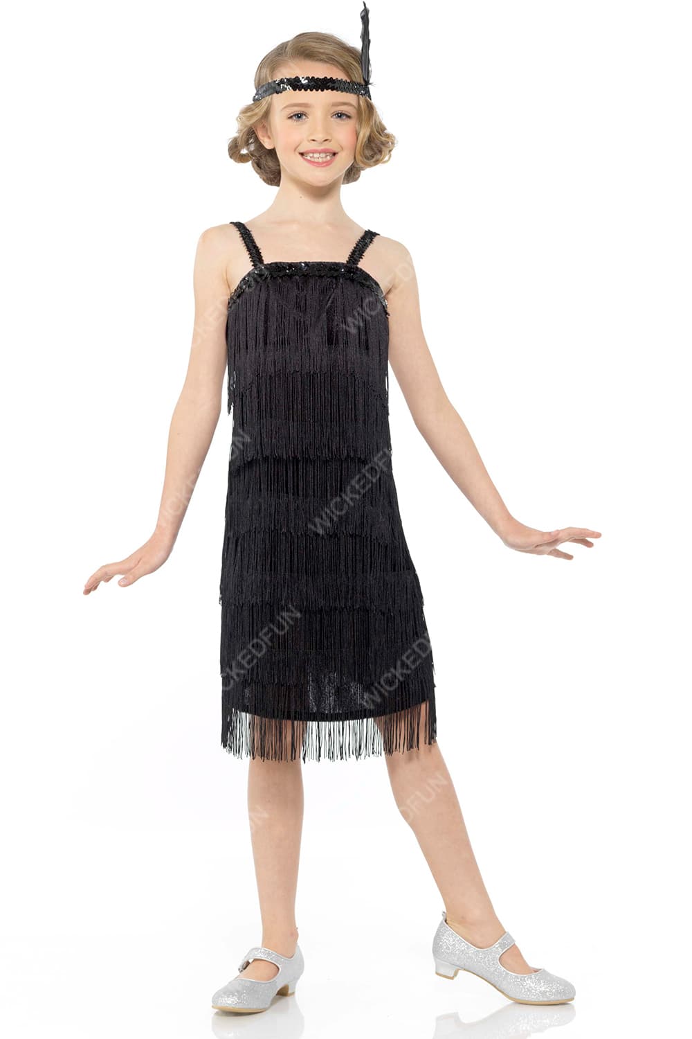 Wickedfun Girls Black Flapper Costume