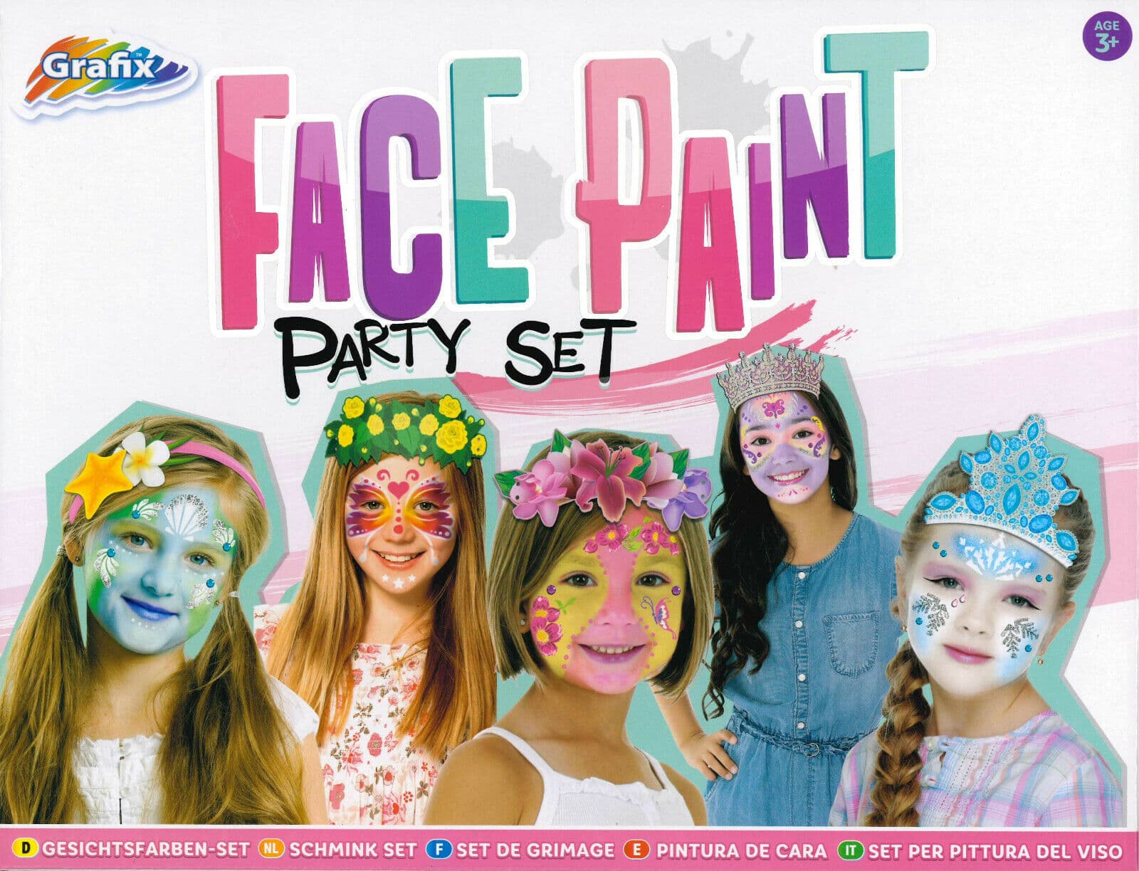 Girls Cream Face Paint Party Set