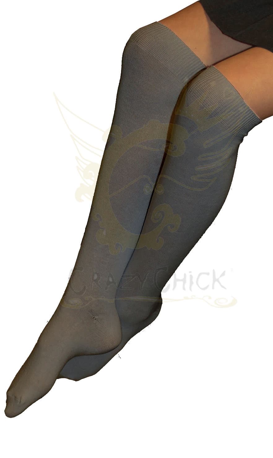 Crazy Chick Girls Knee High Socks Grey (3pairs)