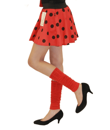 Crazy Chick Girls Red Black Polka Dot Skirt