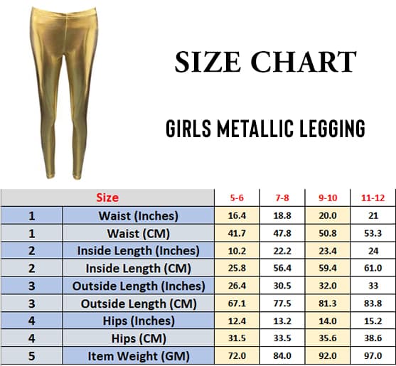Crazy Chick Girls Shiny Metallic Red Leggings