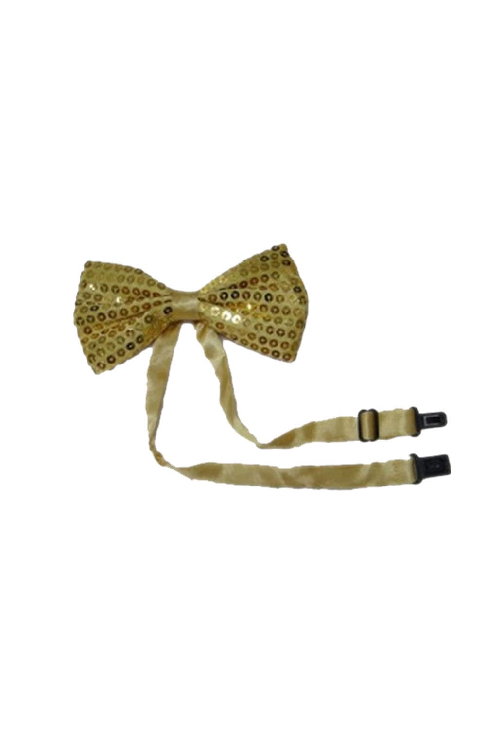 Wickedfun Gold Sequin Bow Tie
