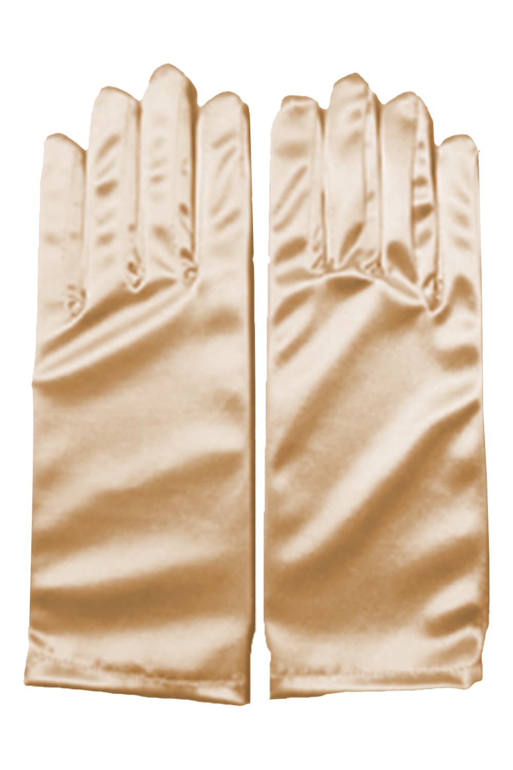 Wickedfun Golden Short Satin Gloves