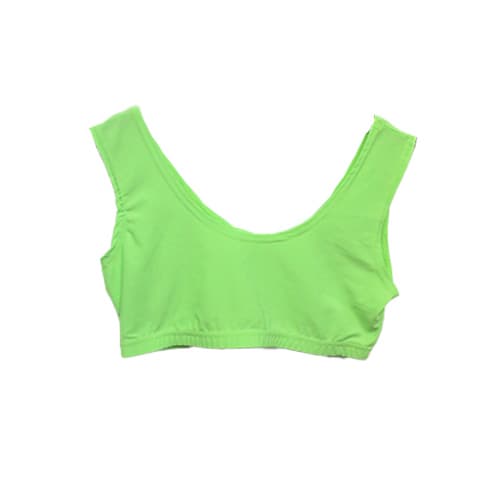 Crazy Chick Adult Sleeveless Green Crop Top