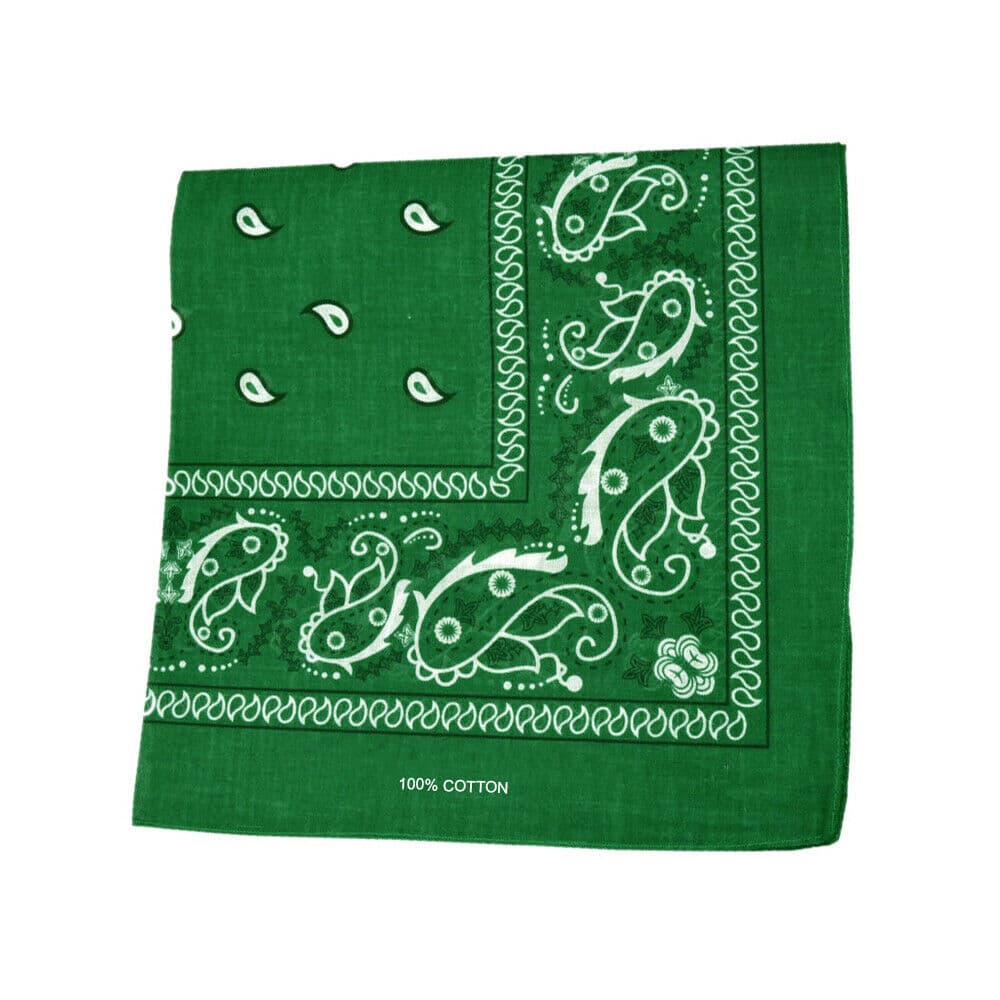 Green Paisley Bandana