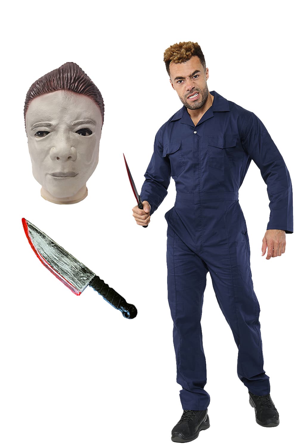 Wickedfun Halloween Deluxe Killer Man 3 Pcs Set