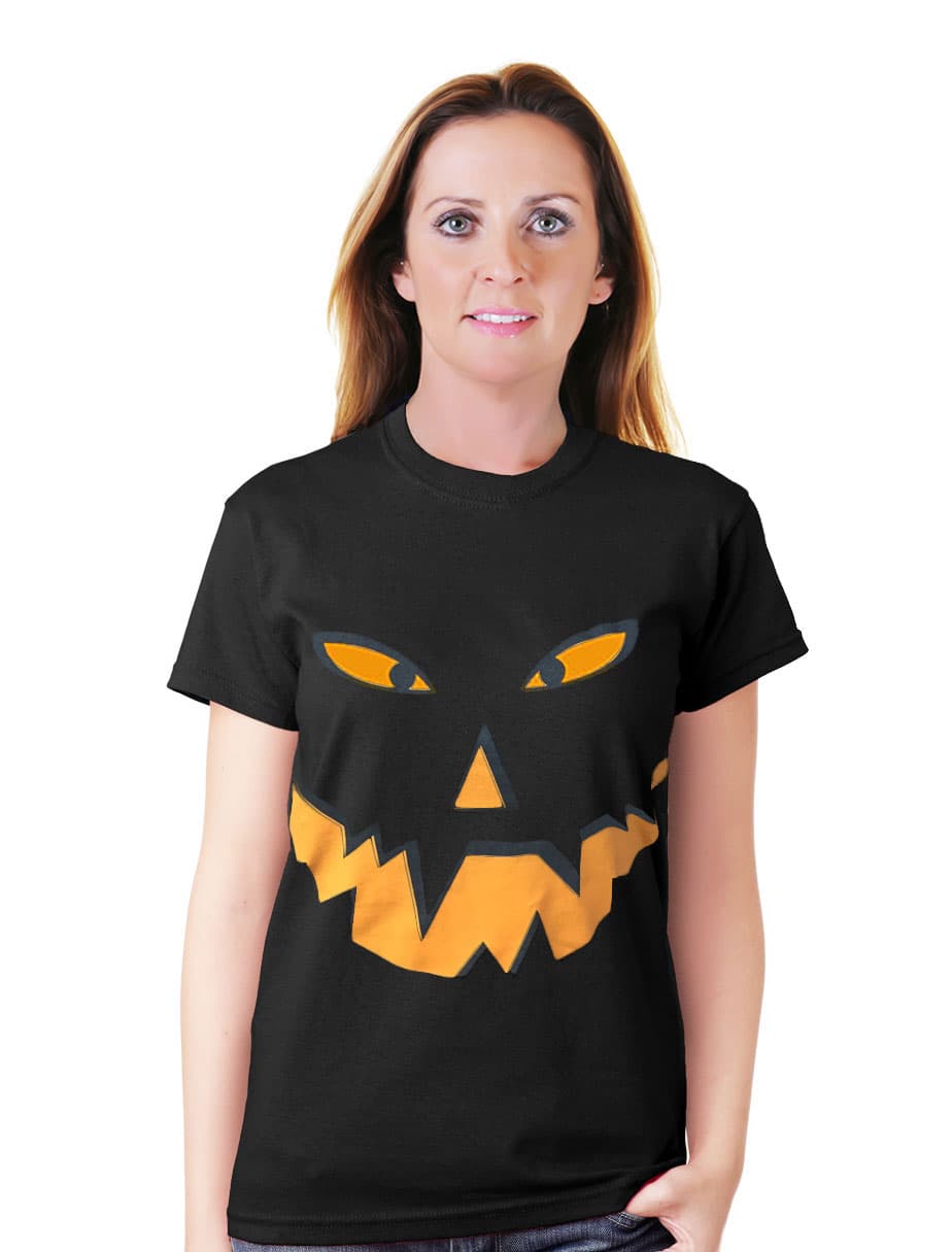 Wickedfun Halloween Pumpkin Black TShirt