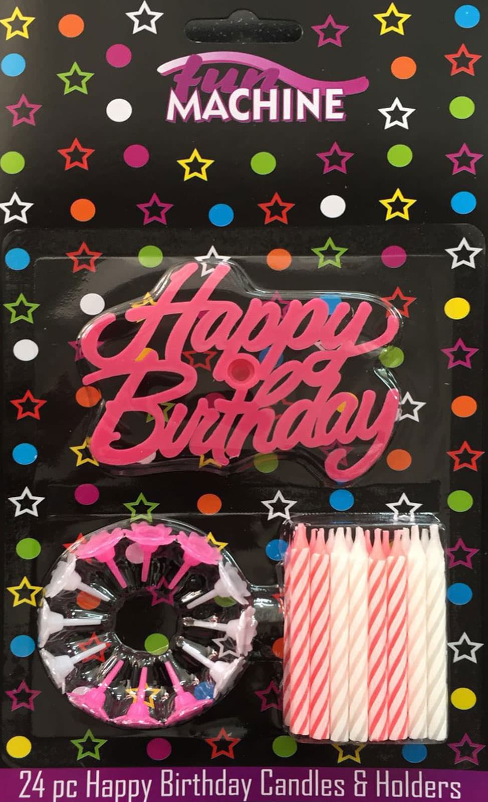 Happy Birthday Candles and Holders