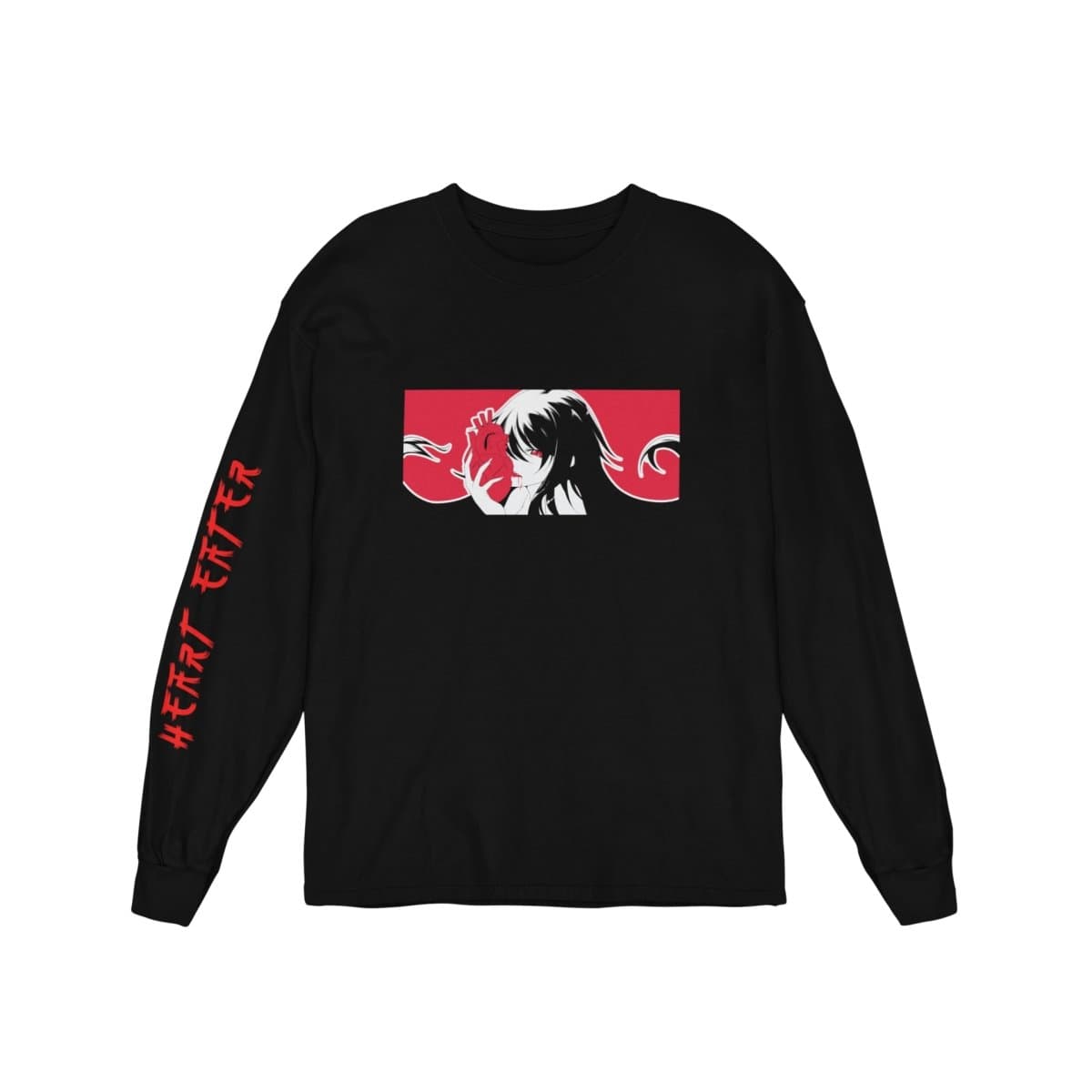 Heart Eater - Black White Long Sleeve Tee