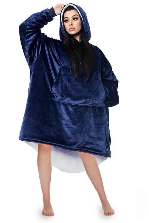 Hug and Snug Navy Hoodie Blanket Compress Pack