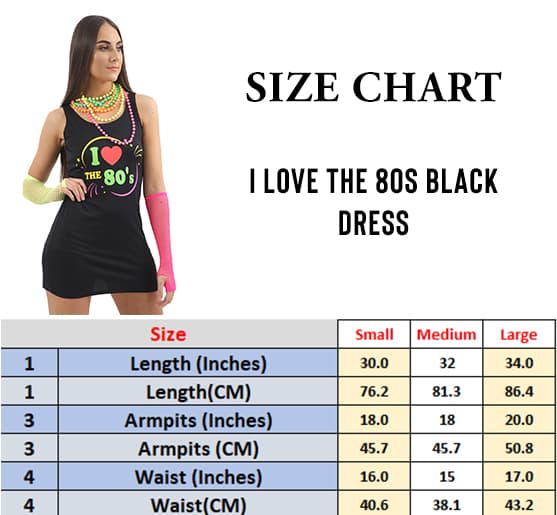 WickedFun I Love The 80s Black Dress