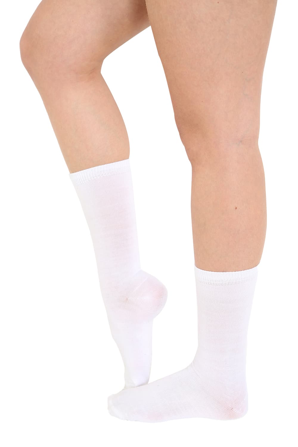 Crazy Chick Cotton Rich Ankle White Socks 3 Pairs