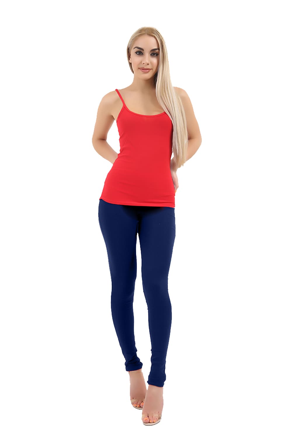 Crazy Chick Adult Navy Full Length Cotton Leggings