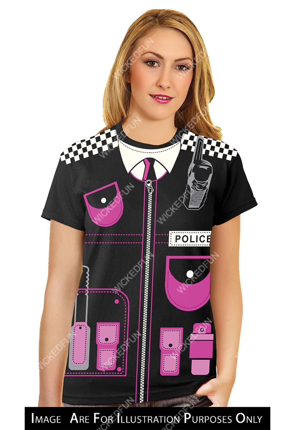 Wickedfun Adult Police Printed TShirt