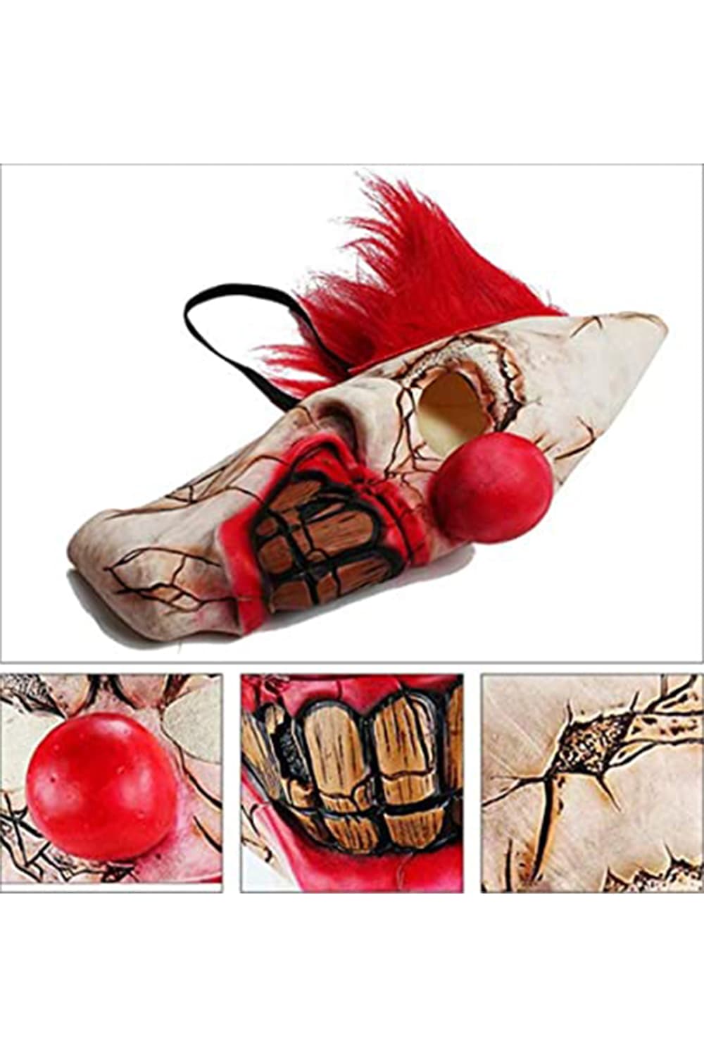 Wickedfun Latex Clown Mask Half