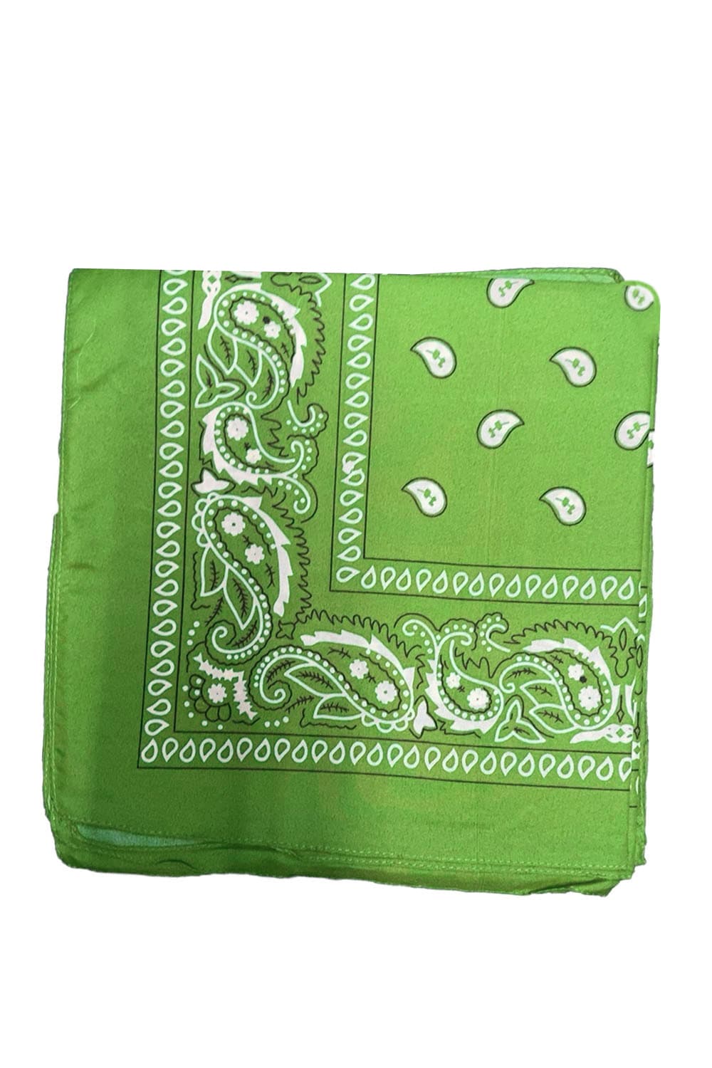 Lime Green Paisley Bandana