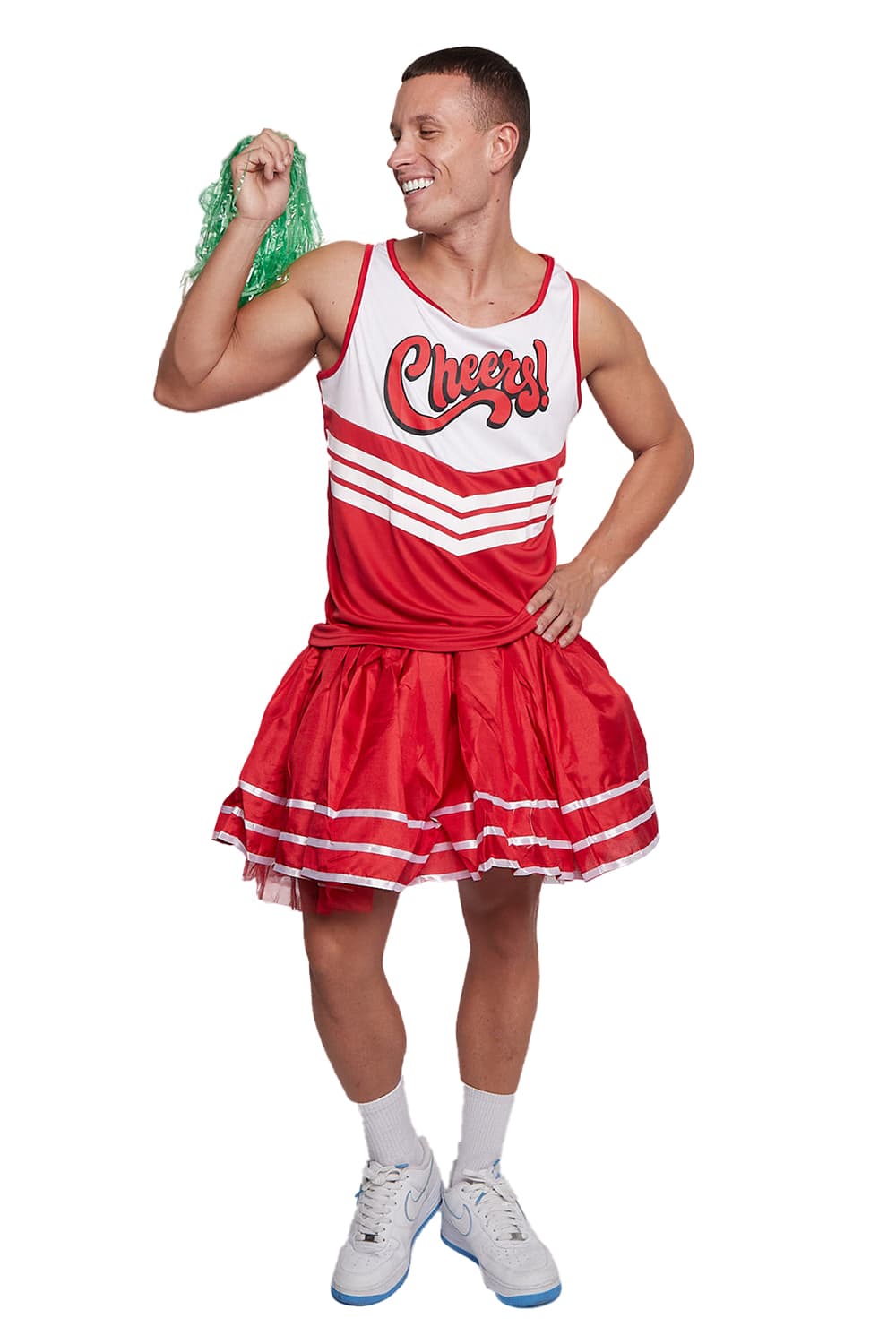 WickedFun Men Red Cheerleader Skirt
