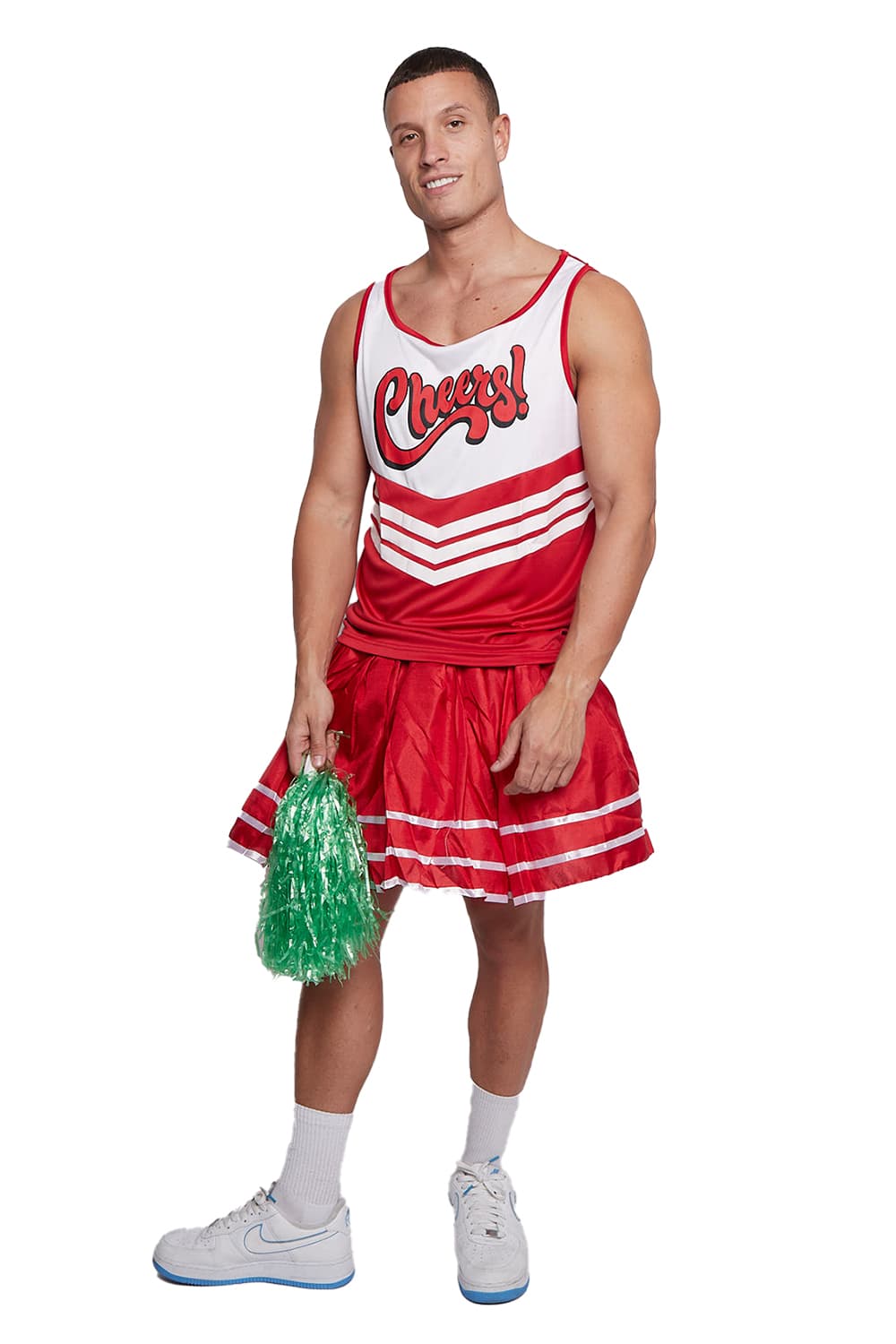 WickedFun Men Red Cheerleader Skirt