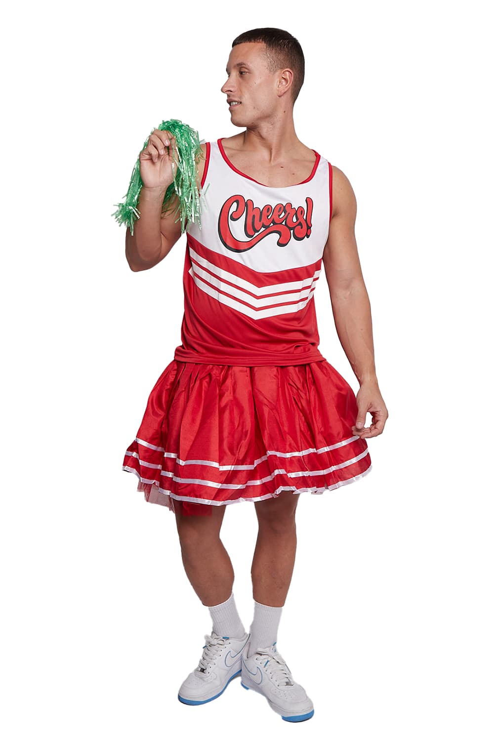 WickedFun Men Red Cheerleader Skirt