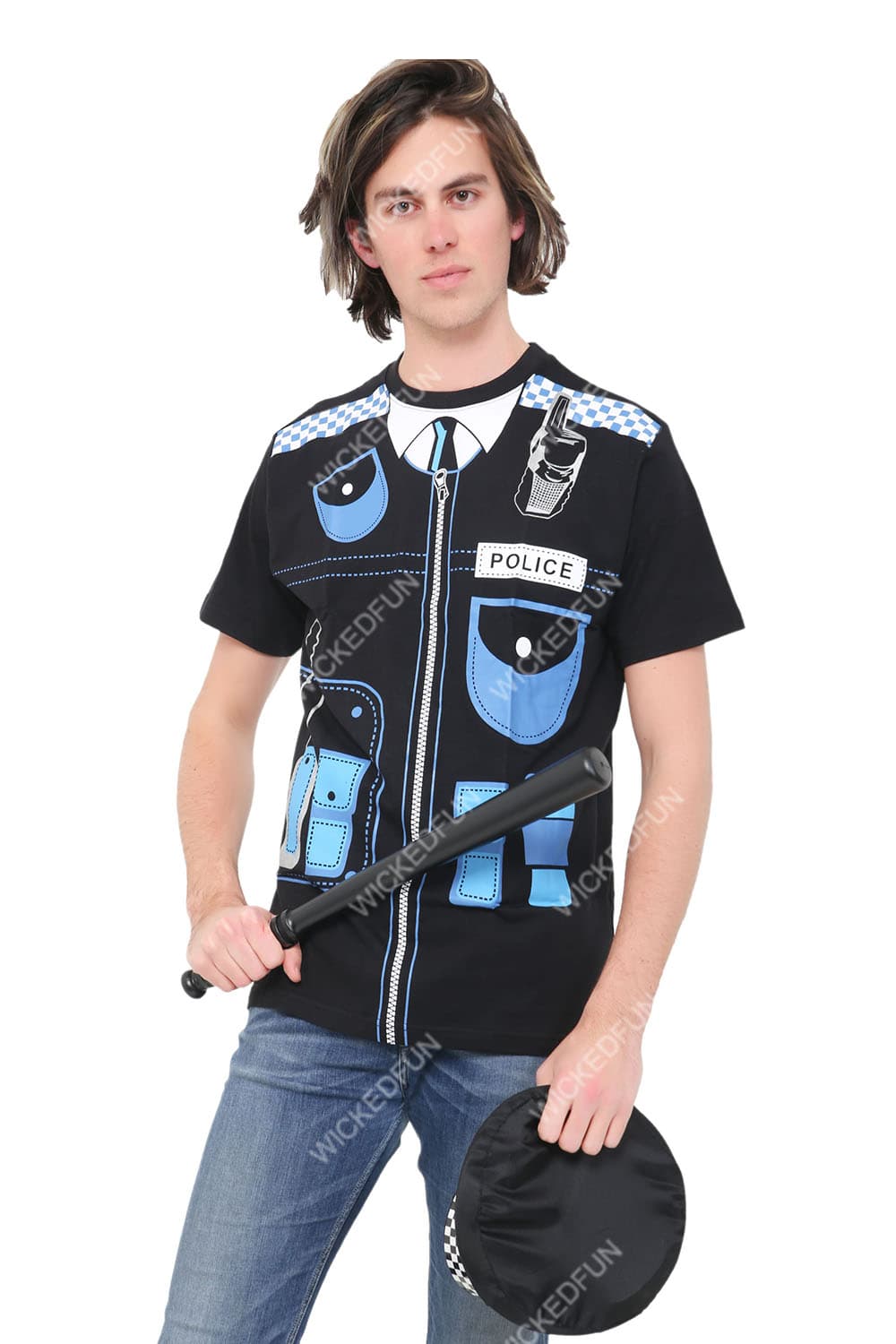 Wickedfun Men Police Printed TShirt