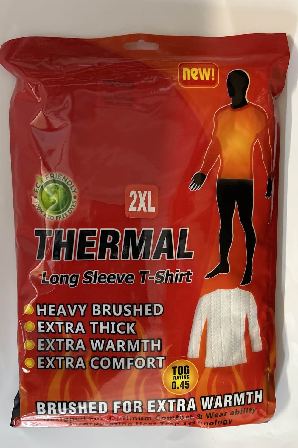 Men Thermal Long Sleeve T-Shirt White